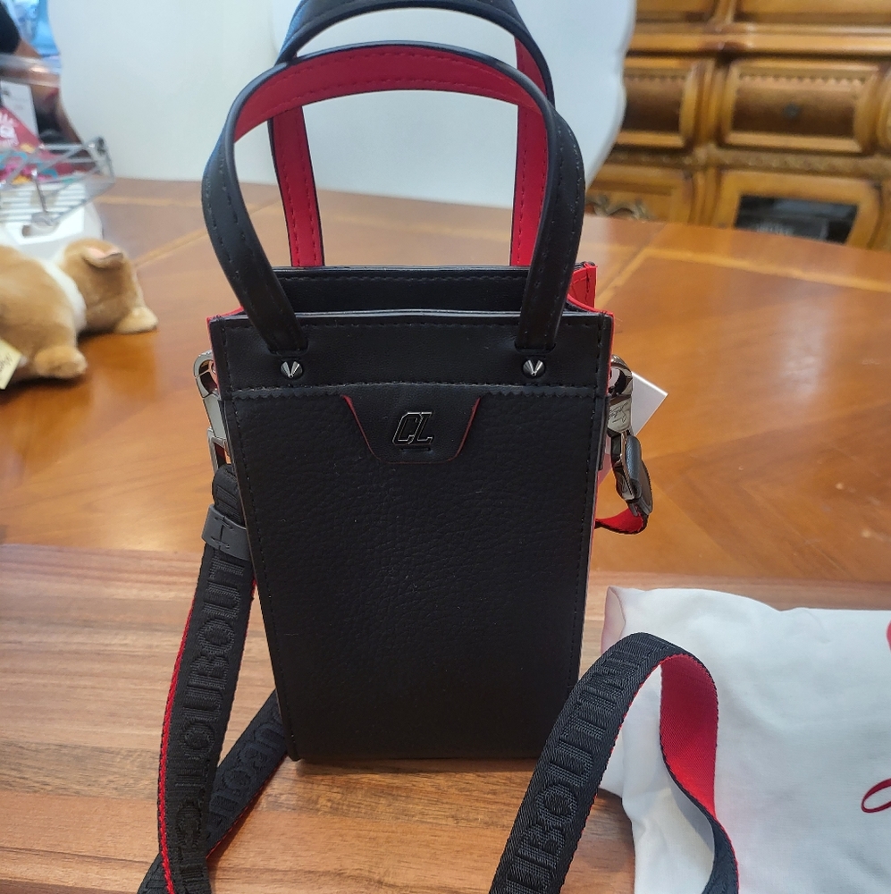 New Christian Louboutin Ruistote Tote Bag Leather Nano Black